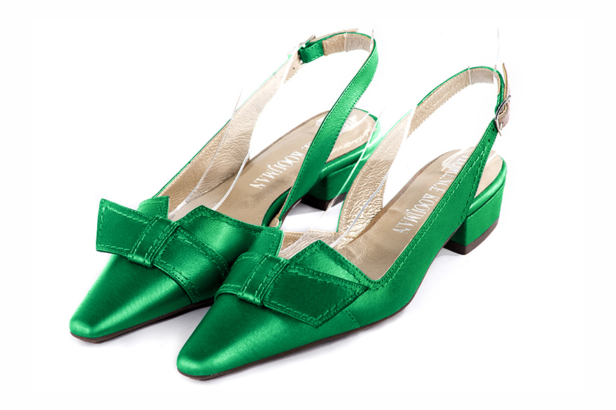 Emerald green matching shoes and . View of shoes - Florence KOOIJMAN